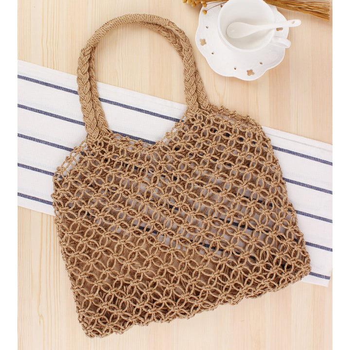 Fashionable net tote bag made from natural materials Stornfield