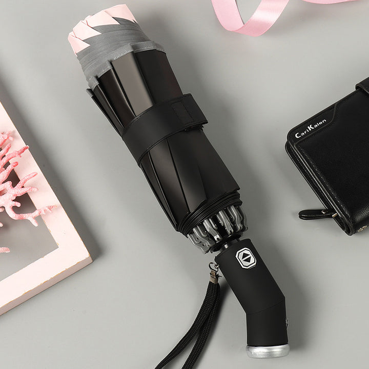 Women's automatic folding umbrella with LED lighting and wind resistance Stornfield