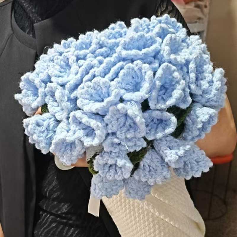 Floral Crochet Throw Blanket