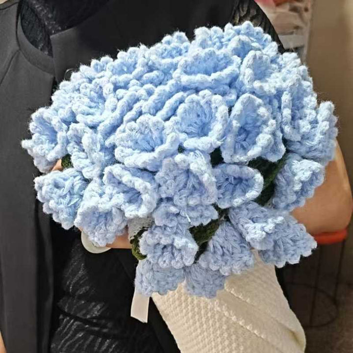 Floral Crochet Throw Blanket