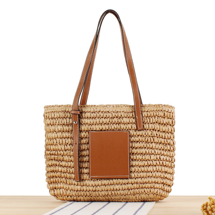 Braided Handbag with Elegant Leather Application Stornfield