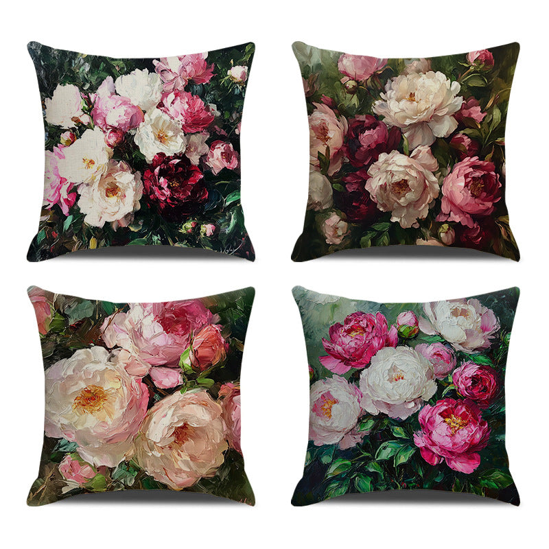 Decorative Floral Art Throw Pillow