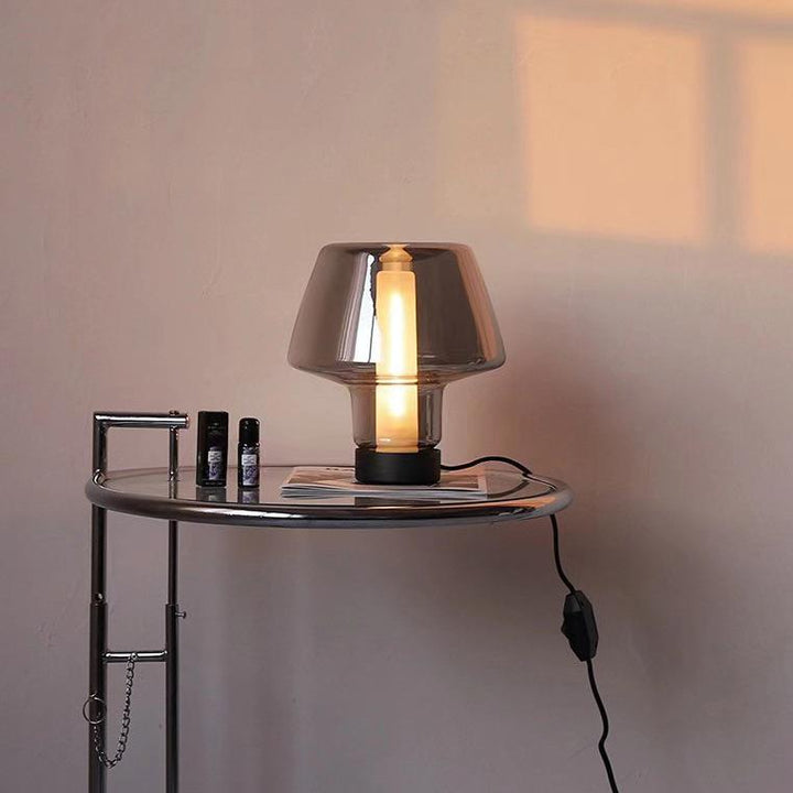 Artistic Table Lamp with Unique Transparent Shade