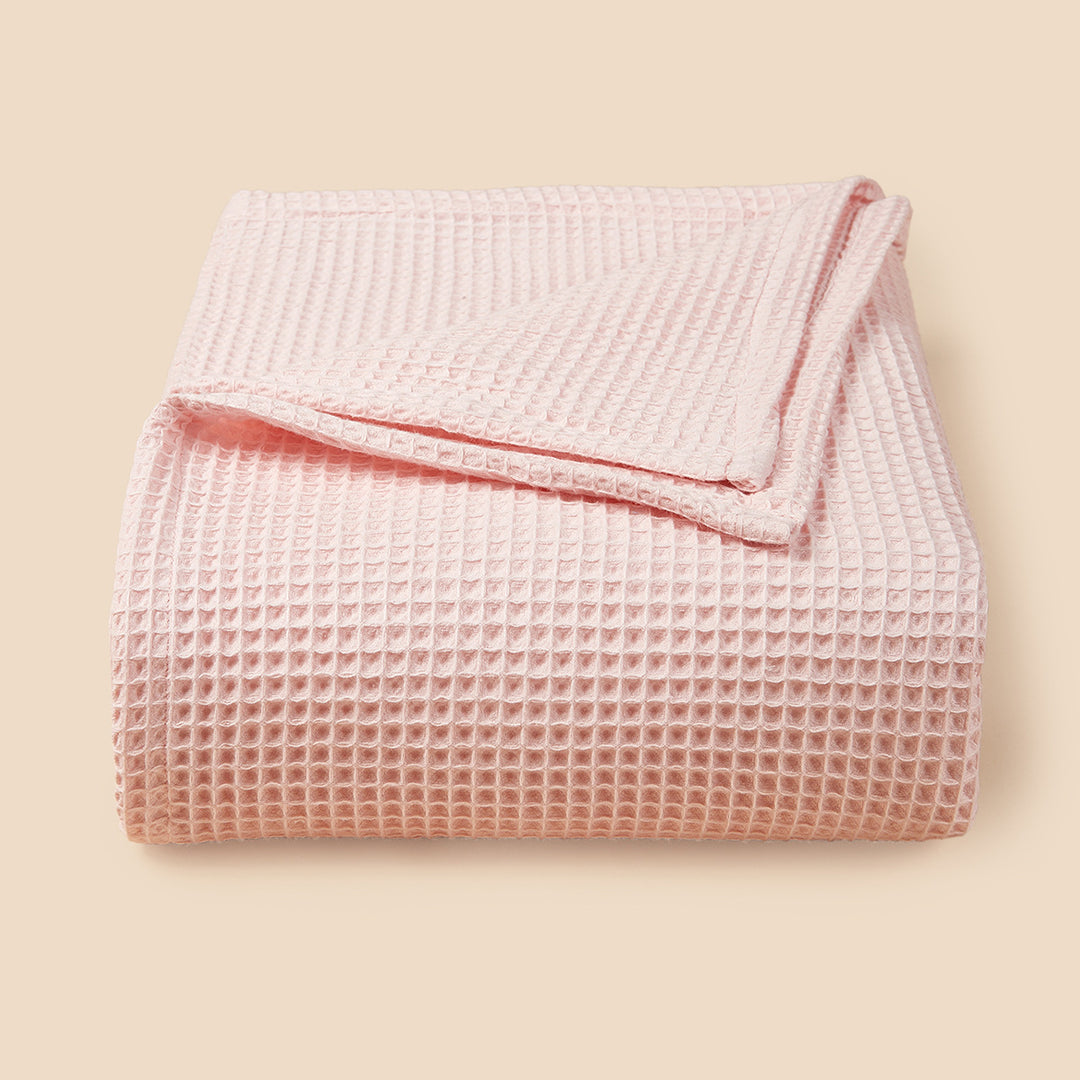 Textured Waffle Weave Throw Blanket Stornfield