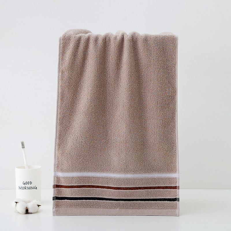 High-Quality Terry Bath Towel With Elegant Stripe Border Stornfield