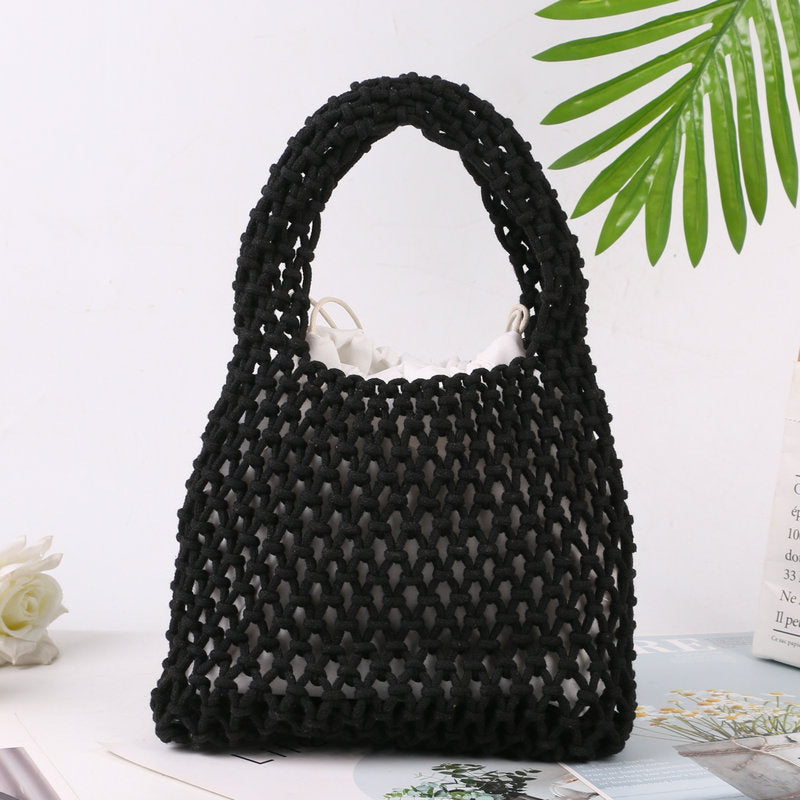 Hand-knotted tote bag made of natural cotton Stornfield