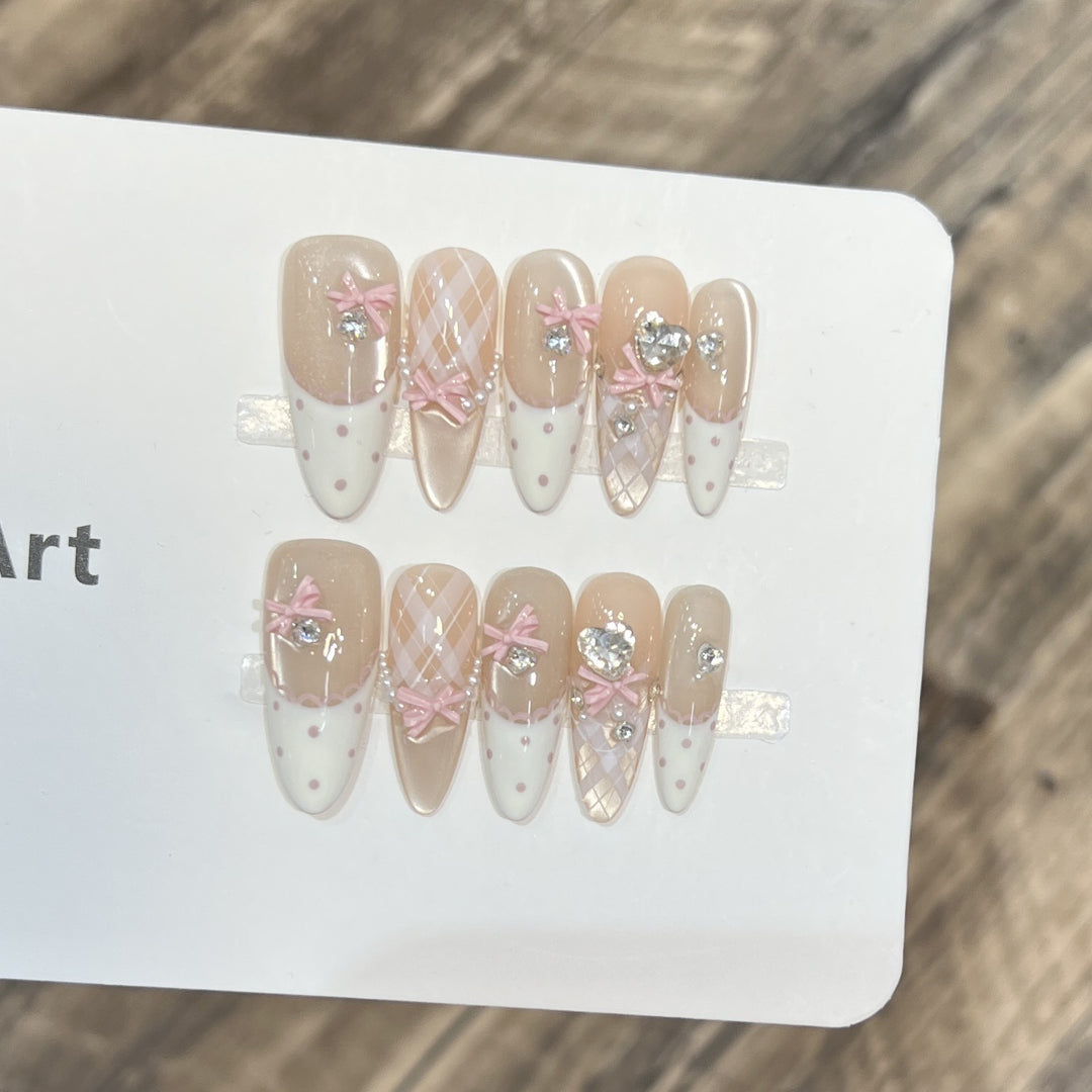 Glamorous Starry Press-On Nail Art