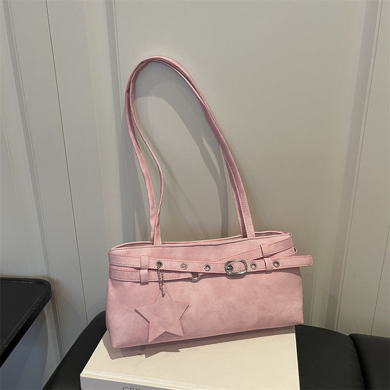 Stylish Faux Suede Handheld Tote Bag