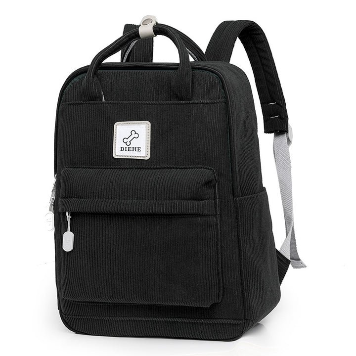 Corduroy Textured Laptop School Backpack Stornfield