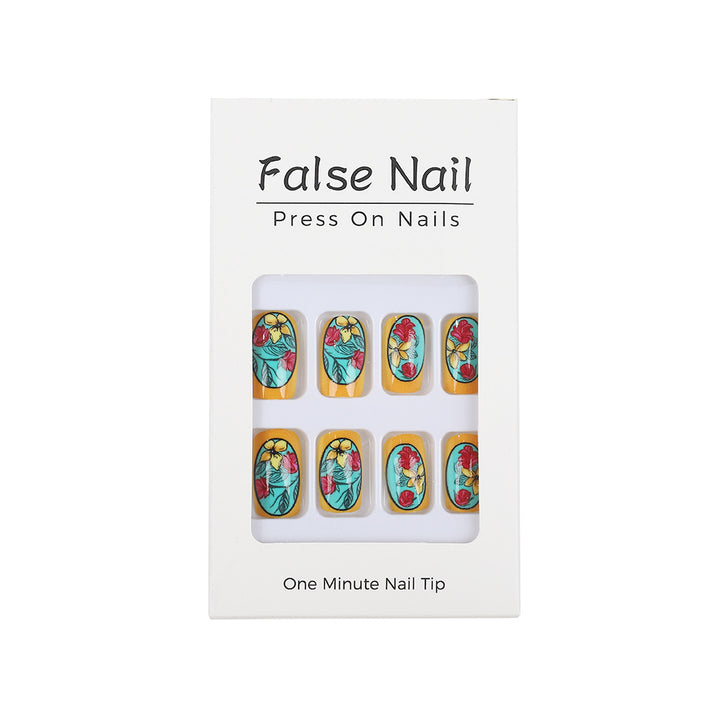 Handmade art nails in floral design Stornfield