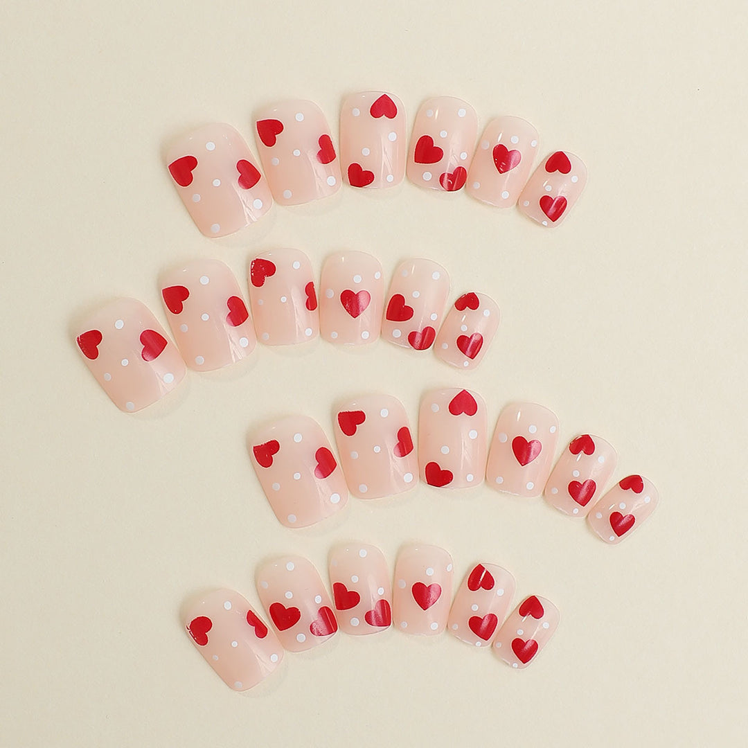 Artistic Heart Embellished Press-On Nails Stornfield
