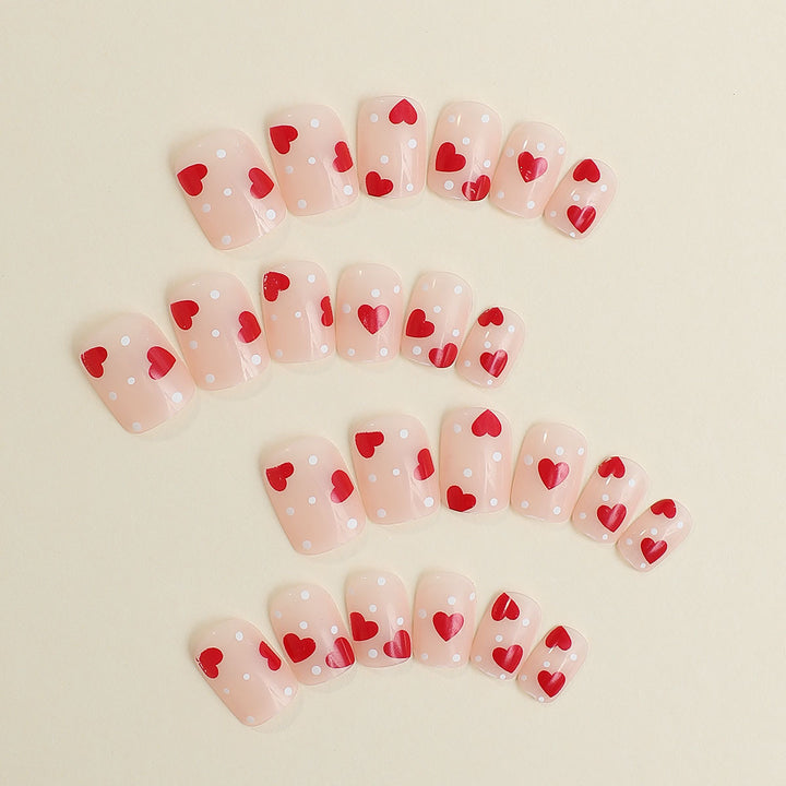 Artistic Heart Embellished Press-On Nails Stornfield
