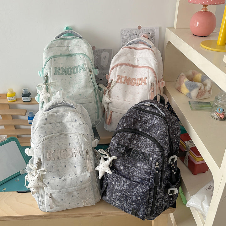 Versatile Star-Patterned School Backpack Stornfield