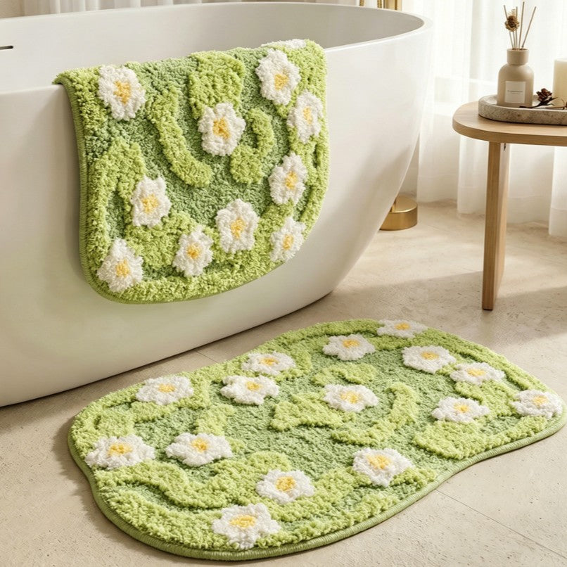 Floral Embellished Bath Mat