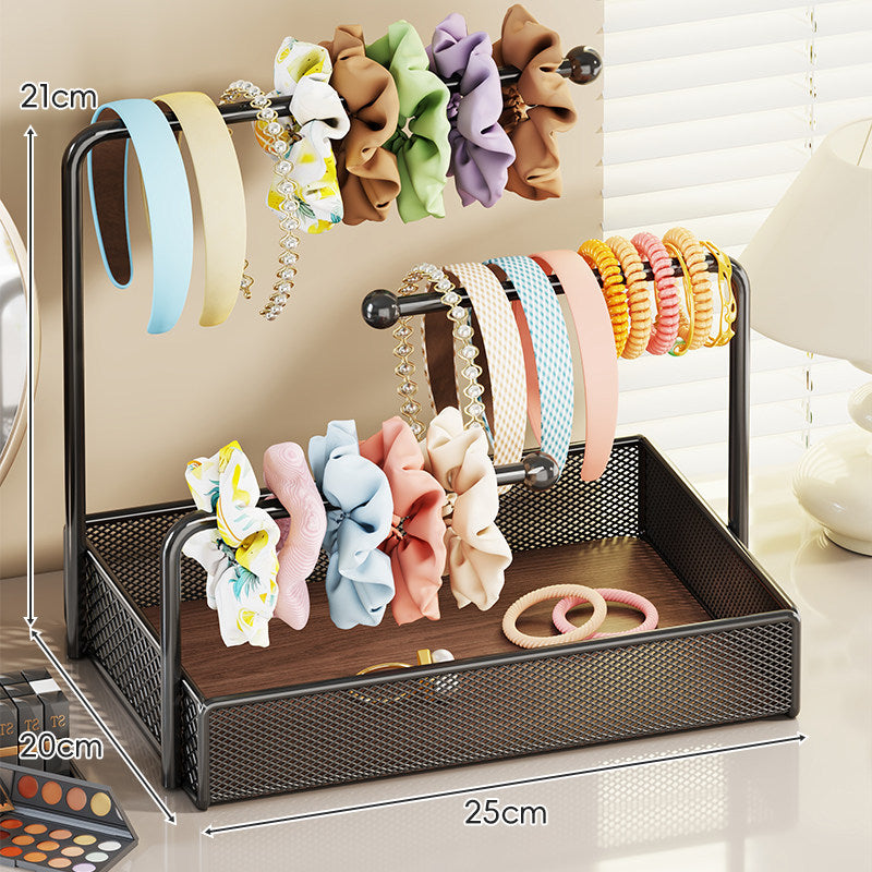 Tiered Mesh Hair Accessory and Jewelry Organizer Stand
