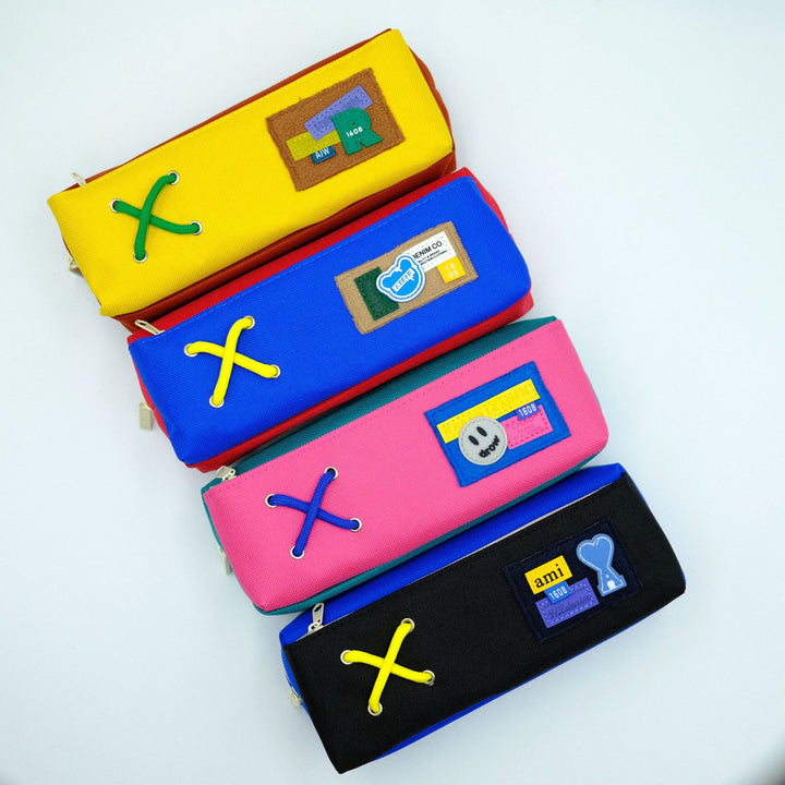 Trendy Canvas Zippered Pencil Case