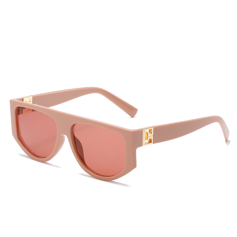 Oversized Shield Sunglasses with Metallic Accents Stornfield