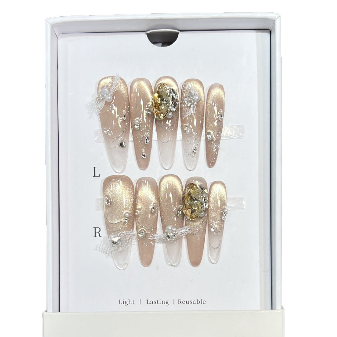 Stylish Decorative Acrylic Press-On Nails