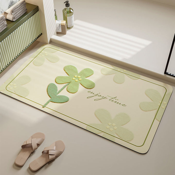Soft Floral Bath Mat Stornfield