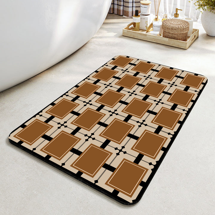 Geometric Pattern Bath Mat Stornfield
