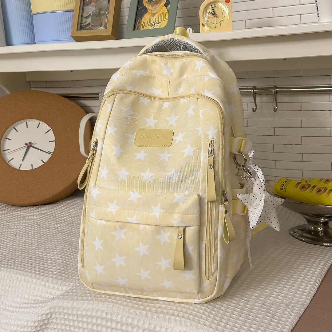 Trendy Star-Print School Backpack Stornfield
