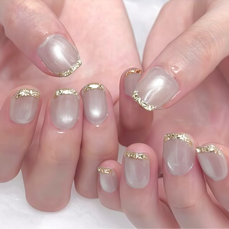 Elegant Glitter Tip Press-On Nail Set Stornfield