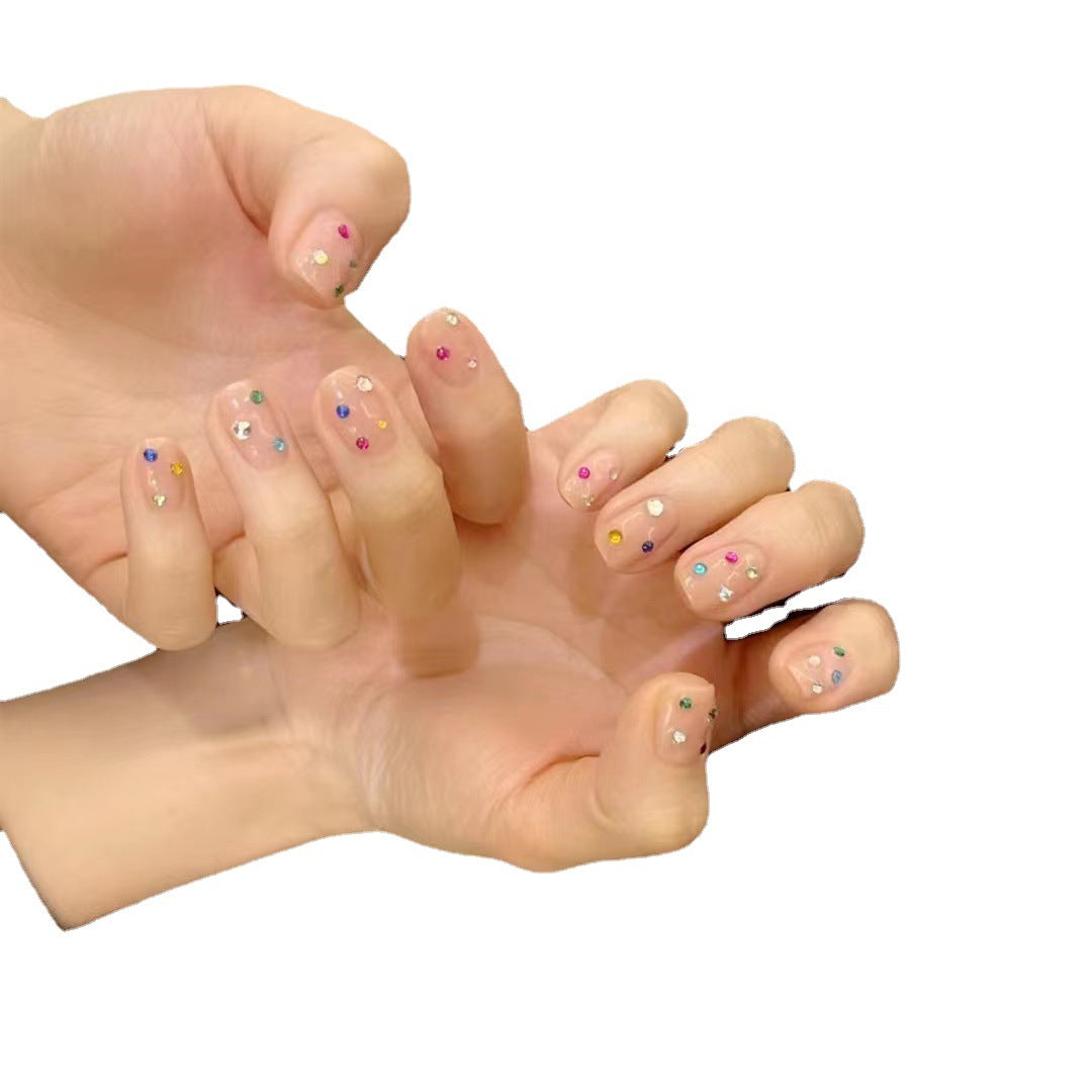 Decorative Rhinestone Press-On Nail Art