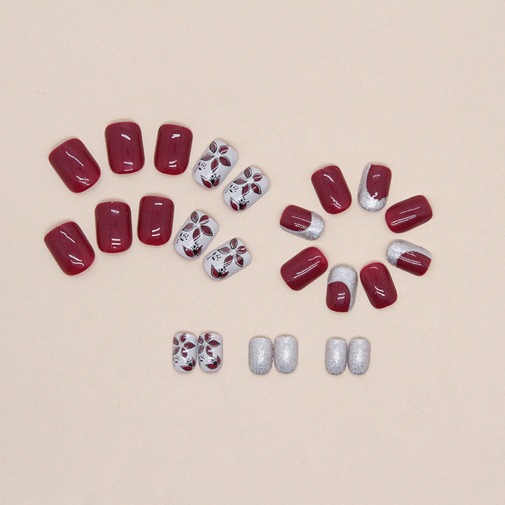 Elegant Floral Press-On Nail Art Kit Stornfield