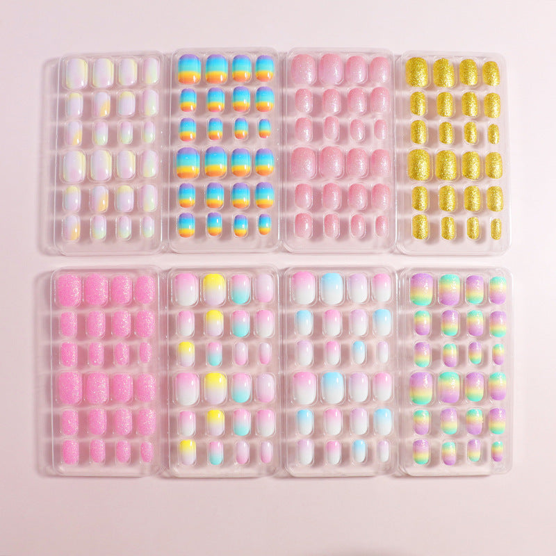 Rainbow Gradient Press-On Nail Tips Stornfield