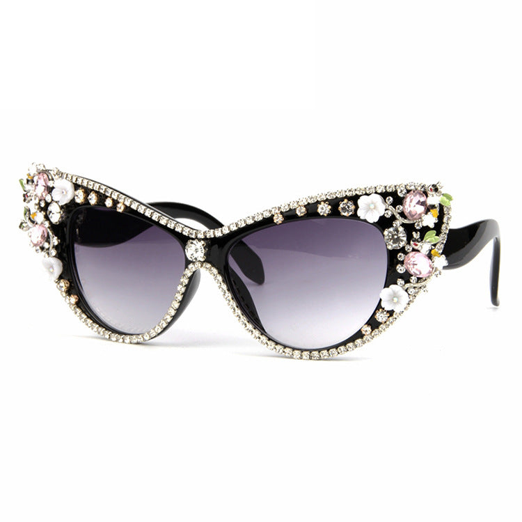 Ladies Glamorous Cat-Eye Sunglasses with Sparkling Jewelry Elements Stornfield