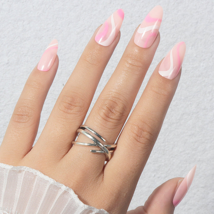 Elegant Geometric Art Press-On Nails Stornfield