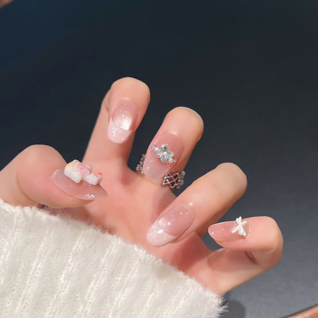 Premium Rhinestone-Embellished Nail Art Extensions Stornfield