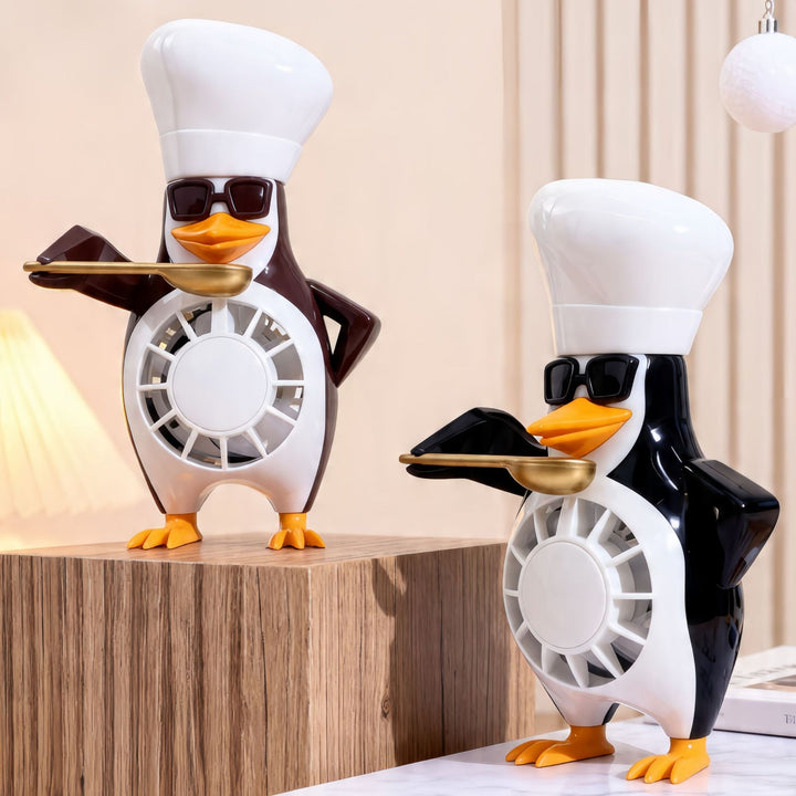 Ladies table fan in creative penguin design Stornfield
