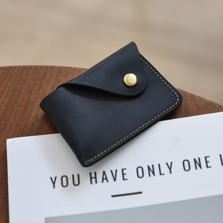 Premium Leather Buttoned Cardholder Stornfield