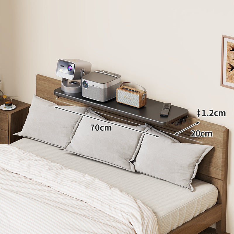 Slim Wall-Mounted Floating Bedside Shelf with Concealed Brackets