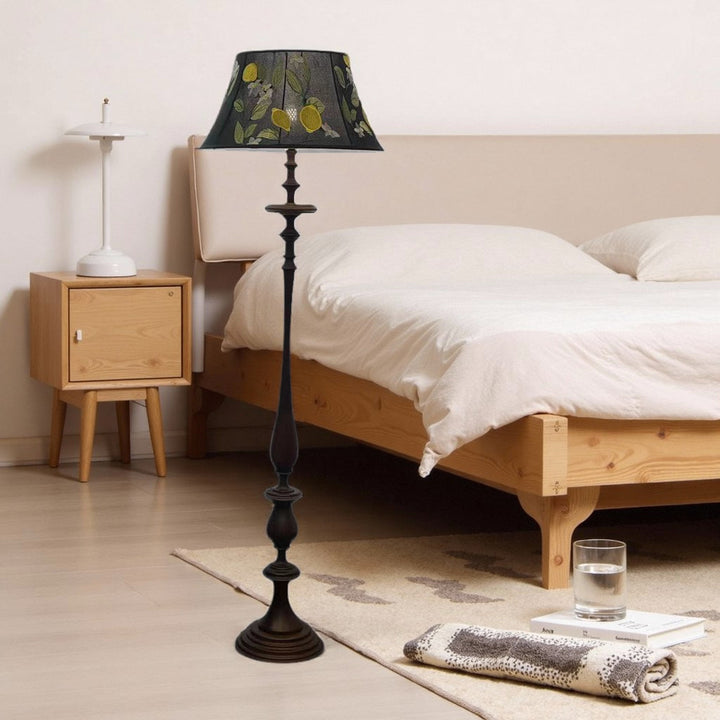 Elegant Floral Design Floor Lamp