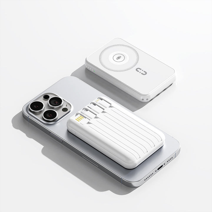 Compact power bank with integrated charging cable and fast charging function Stornfield