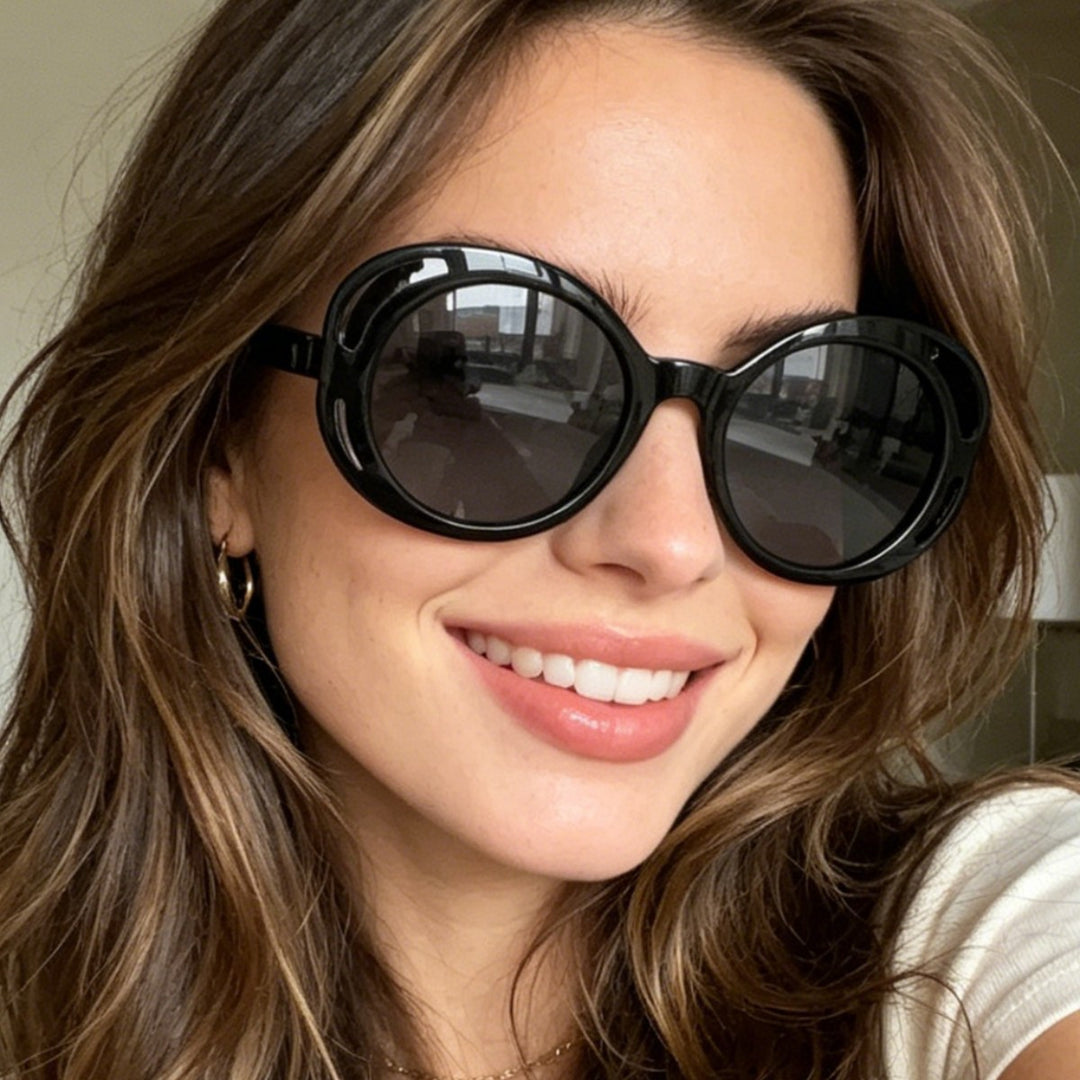 Women's fashionable sunglasses with comfortable, round design Stornfield