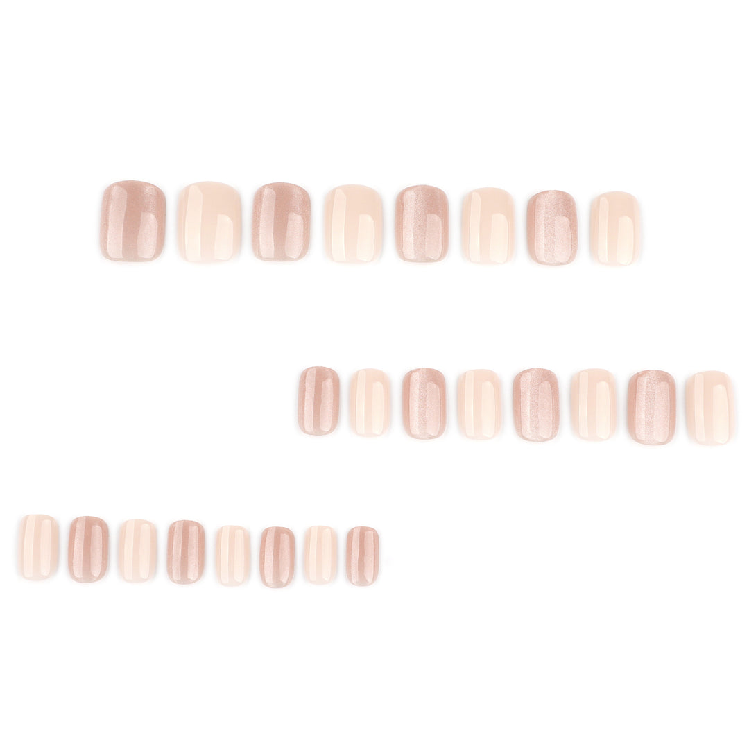 Artificial nail extensions with elegant glitter effect Stornfield