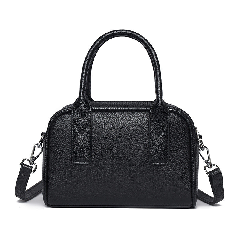 Textured Leather Mini Handheld Satchel Stornfield