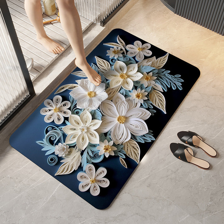 Decorative Floral Bath Mat