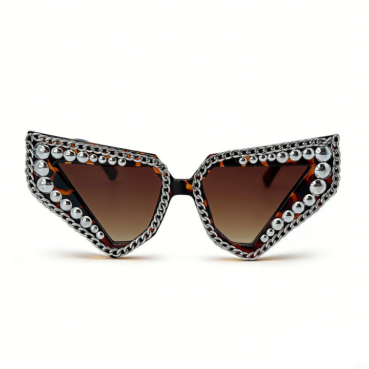 Women's sunglasses with unique triangular frame and sparkling accents Stornfield
