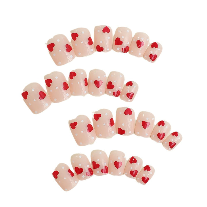 Artistic Heart Embellished Press-On Nails Stornfield