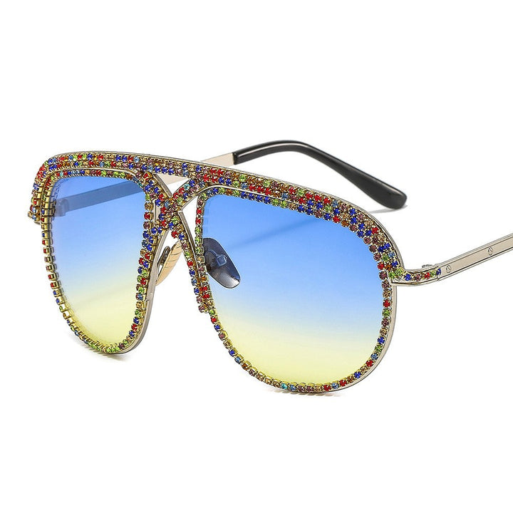 Ladies elegant sunglasses with glittering frame and gradient lenses Stornfield