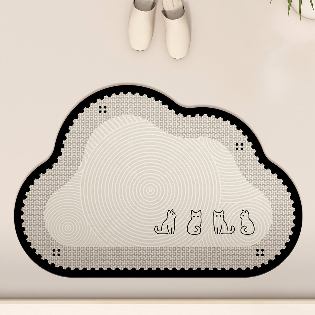 Cute Cloud-Shaped Plush Area Mat