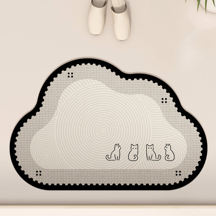Cute Cloud-Shaped Plush Area Mat