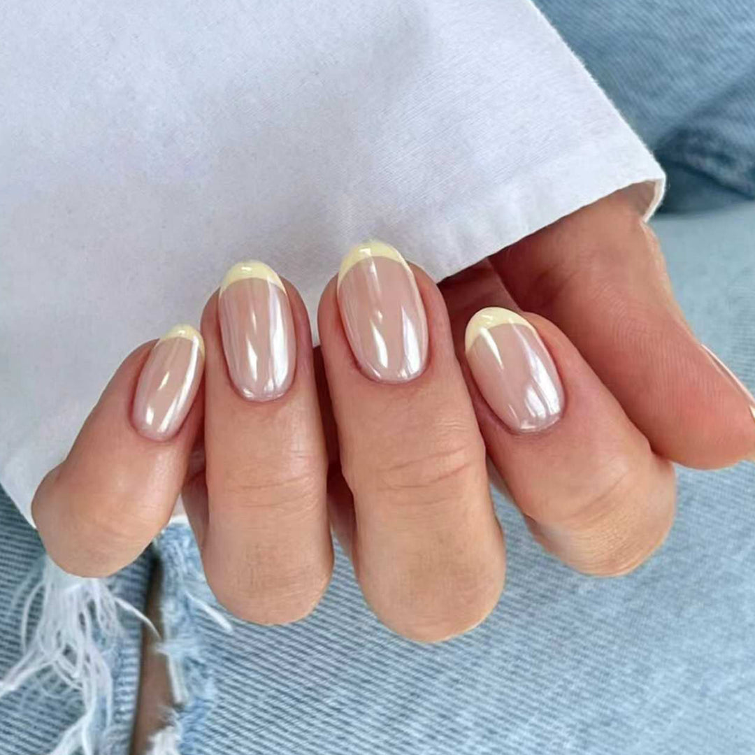 Elegant Nail Art with Translucent Gradient and Precise French Tip Stornfield