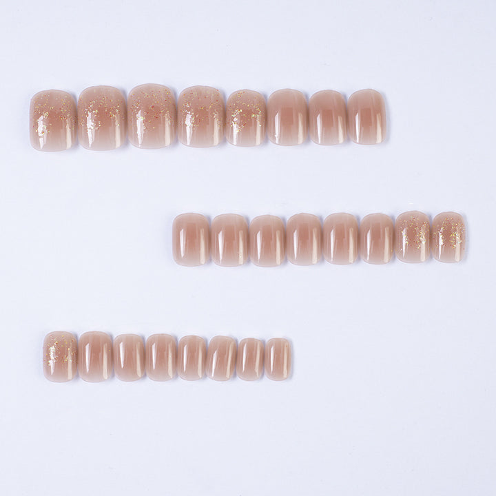 Elegant artificial nails with delicate glitter effect Stornfield