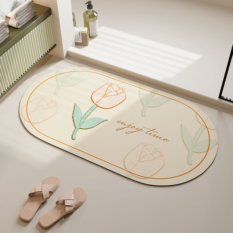 Soft Floral Bath Mat Stornfield