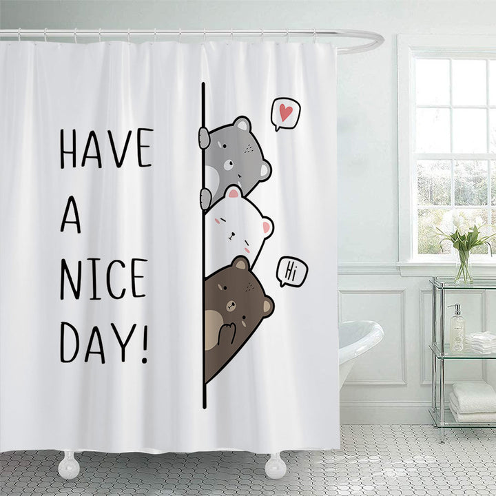 Playful Bear-Themed Shower Curtain Stornfield